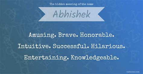 what is the meaning of abhishek